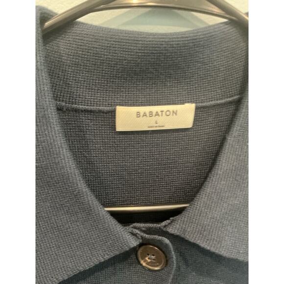 Babaton Womens Society Sweater Knit Size Large Navy Blue Jacket Schaket Aritzia - Picture 6 of 12
